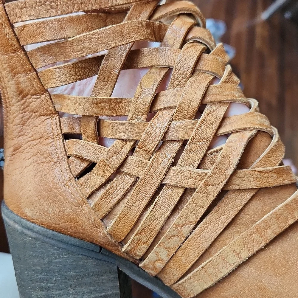 Free People Woven Leather Boots 41 US 10 - Picture 15 of 16